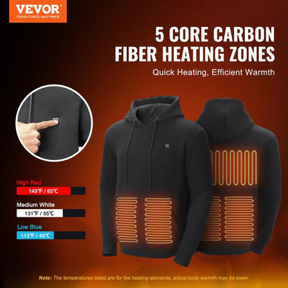 Heated Hoodie With Included Power Bank
